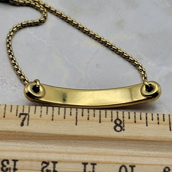 Michael Kors Logo Bar Chain Slider Bracelet Gold-Tone OS - Picture 12 of 13